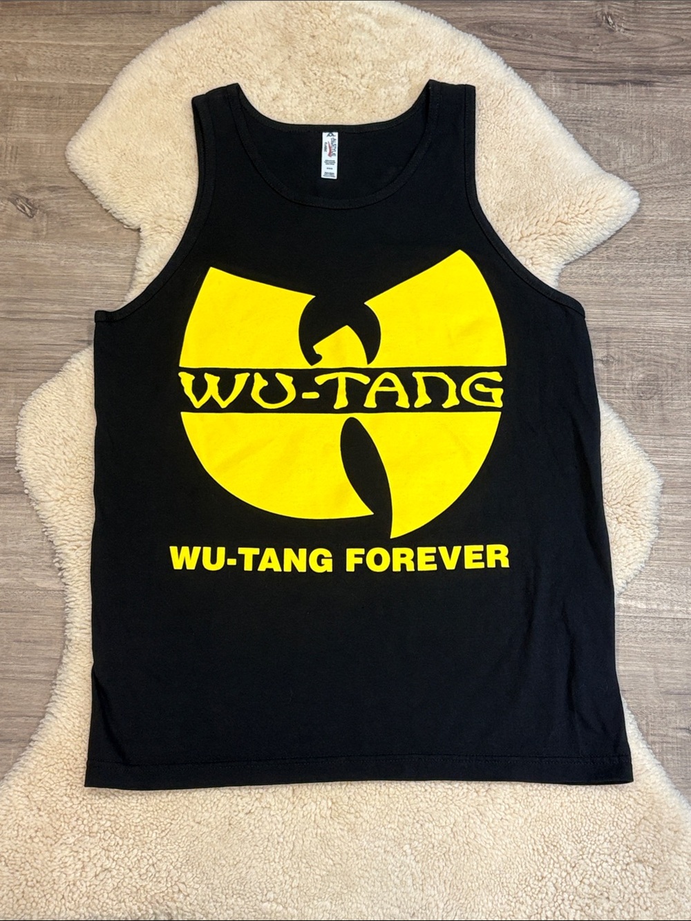 Wu-Tang Forever tank top, black and yellow, men’s medium
